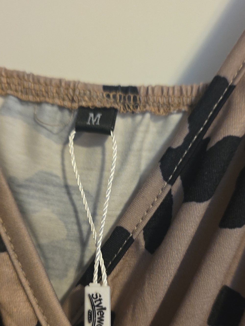 Beige Leopard Print Wrap Midi Dress - Picture 3 of 6